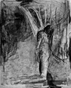 8) NEW LABORS TORMENTED FIGURE Graphite on paper, 38