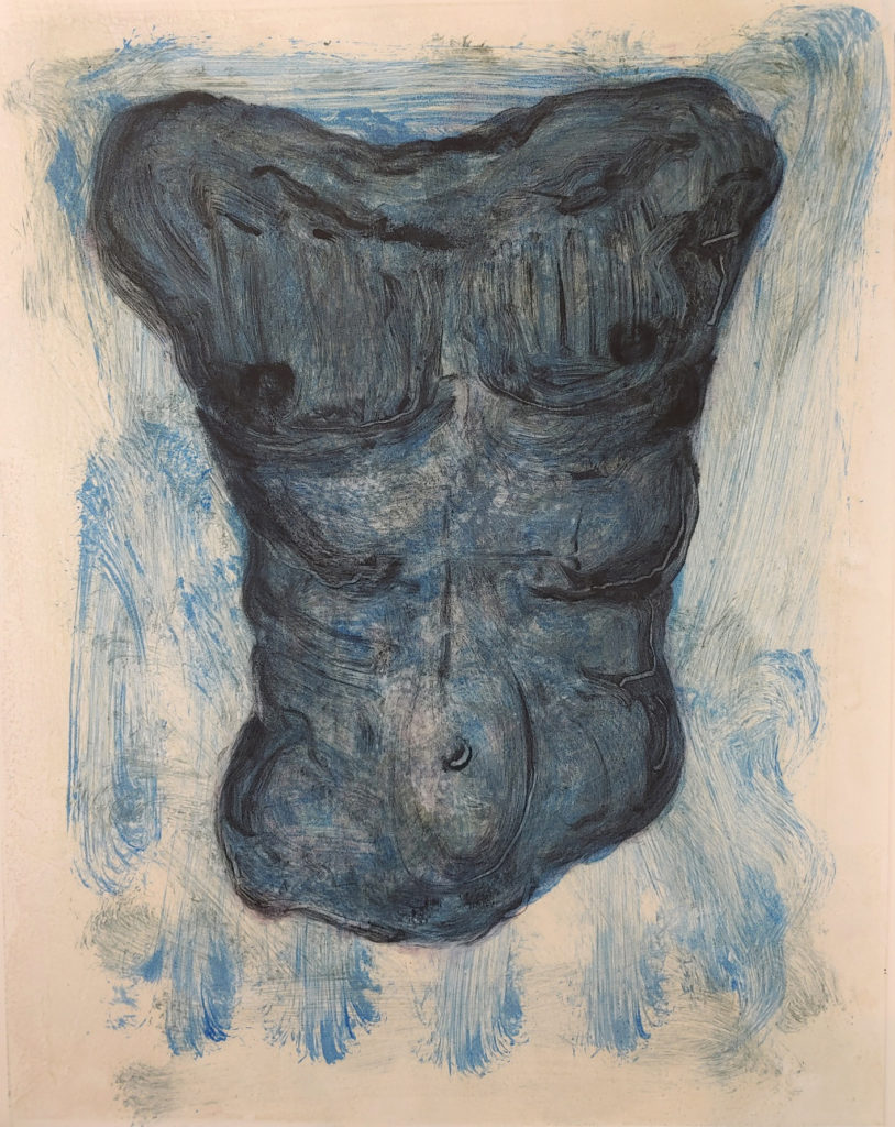 Crushed Blue Torso, Monotype