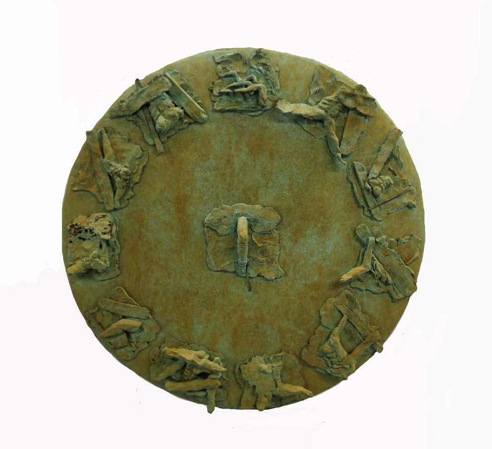 Shield of Achilles, Bronze sculpture, Ed Smith